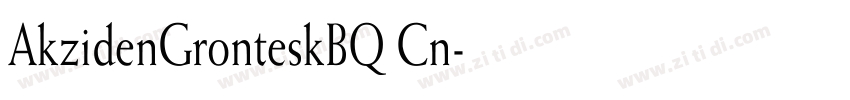AkzidenGronteskBQ Cn字体转换